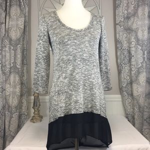 Black & white sweater tunic